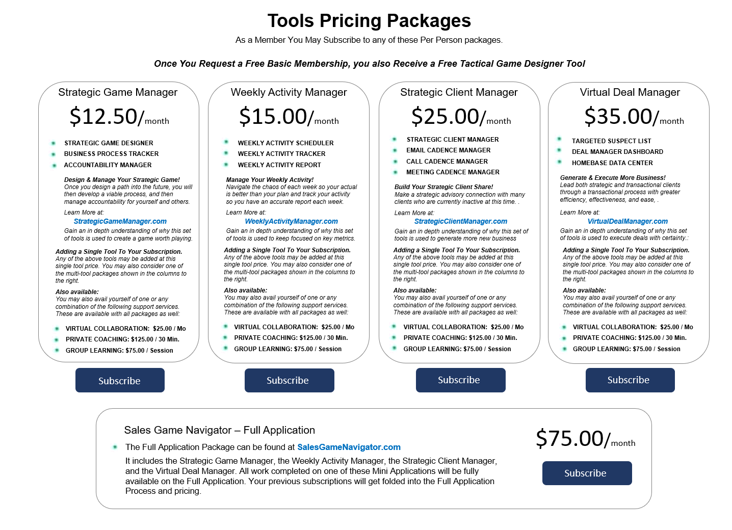 PRICING